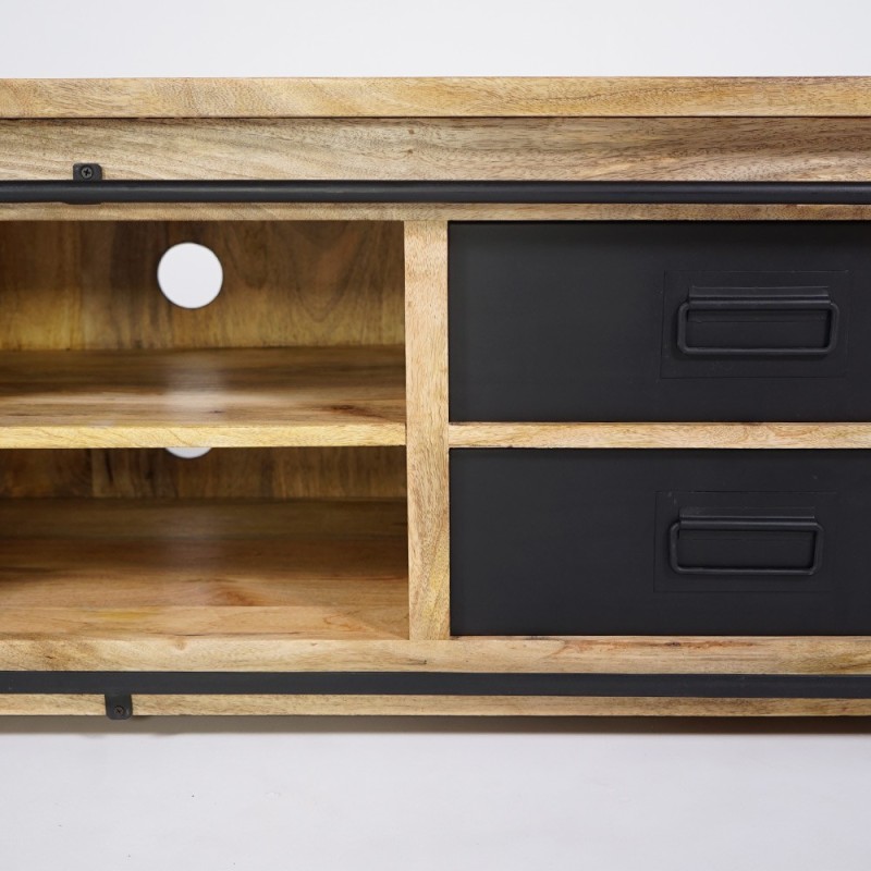 Industrielle TV-Möbel aus Holz und Metall 160 cm - Paris