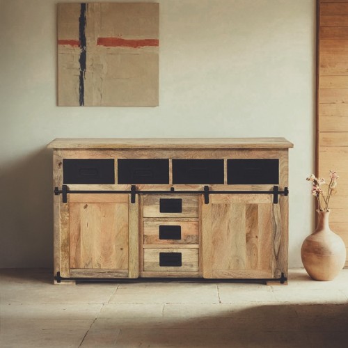 Industrielles Sideboard aus Holz und Metall 150cm - Paris