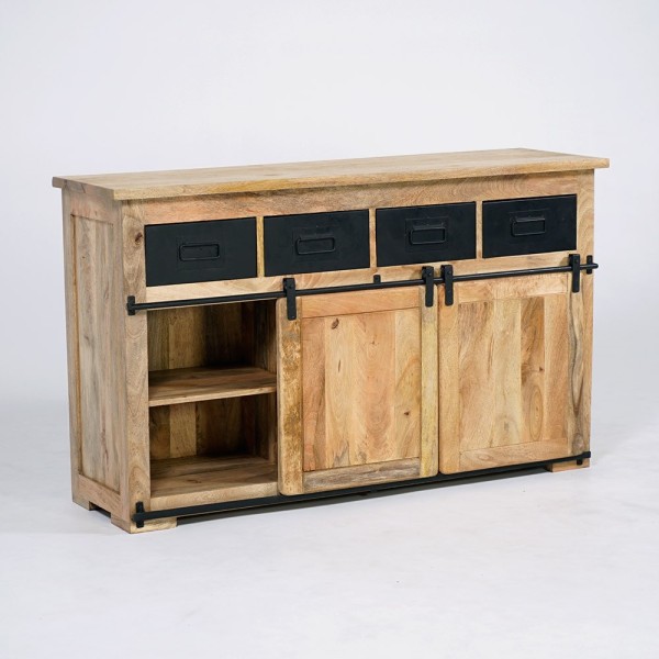 Industrielles Sideboard aus Holz und Metall 150cm - Paris
