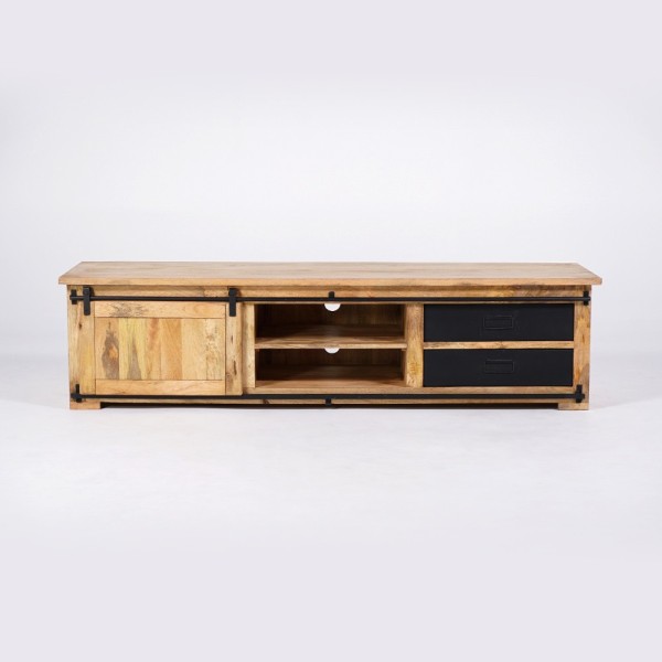 Industrielle TV-Möbel aus Holz und Metall 200 cm - Paris