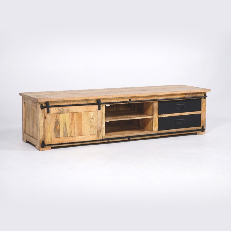Industrielle TV-Möbel aus Holz und Metall 200 cm - Paris