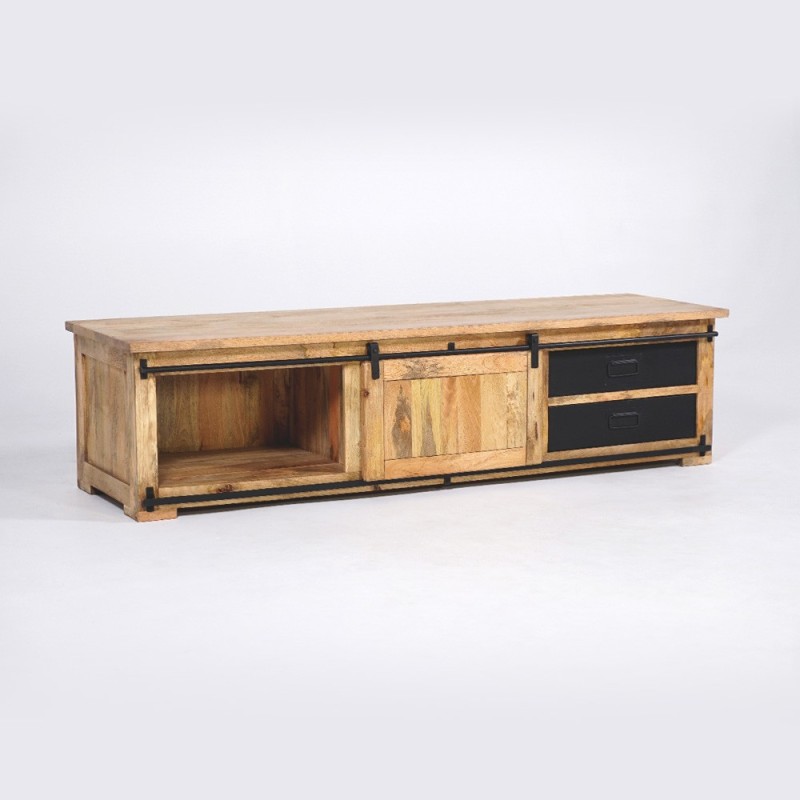 Industrielle TV-Möbel aus Holz und Metall 200 cm - Paris