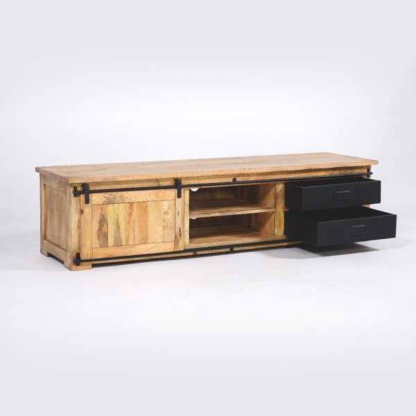 Industrielle TV-Möbel aus Holz und Metall 200 cm - Paris