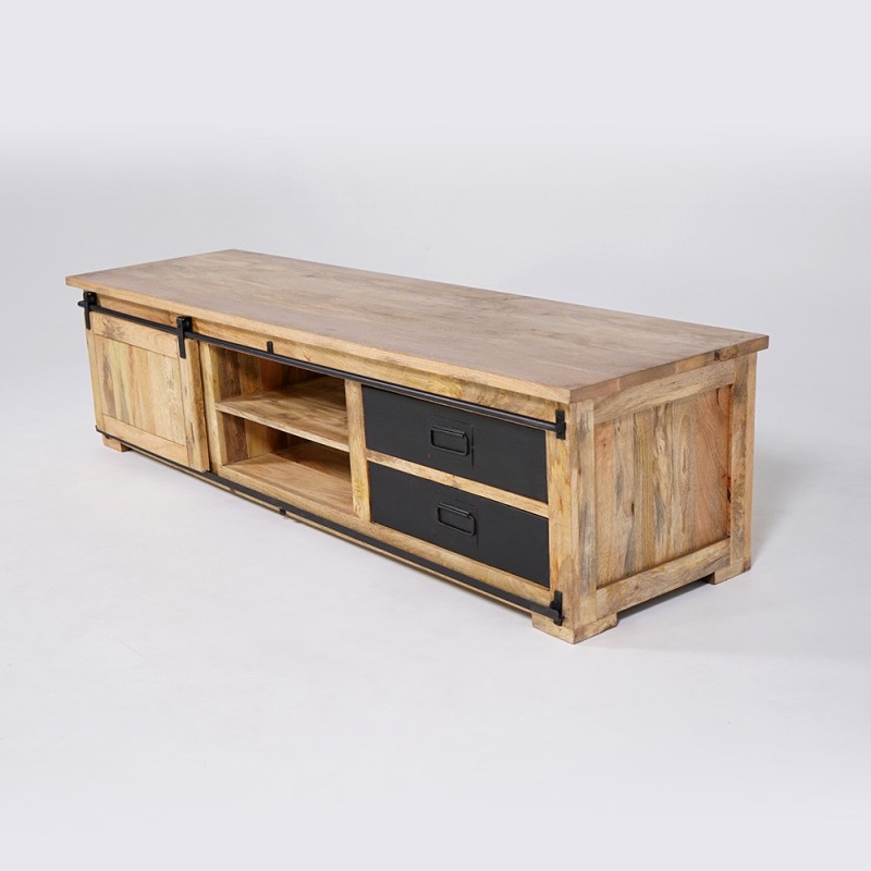 Industrielle TV-Möbel aus Holz und Metall 200 cm - Paris
