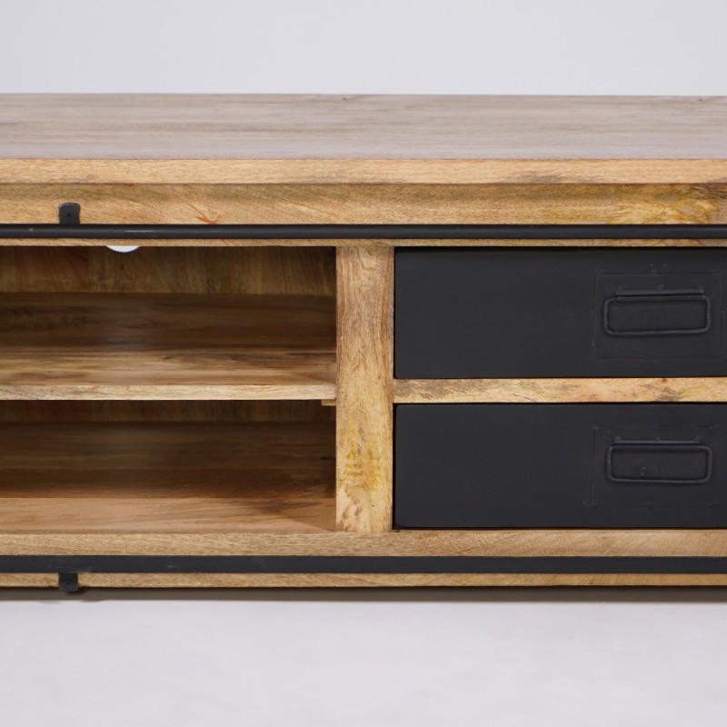 Industrielle TV-Möbel aus Holz und Metall 200 cm - Paris