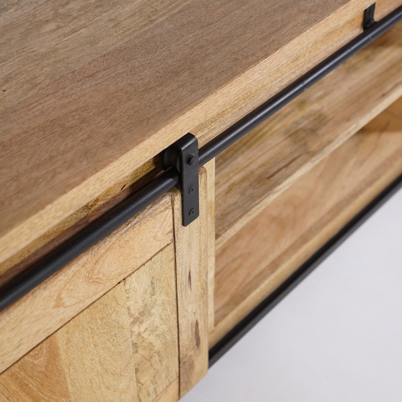 Industrielle TV-Möbel aus Holz und Metall 200 cm - Paris