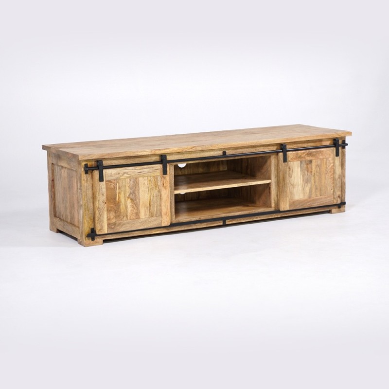 Industrielle TV-Möbel aus Holz und Metall 180 cm - Paris
