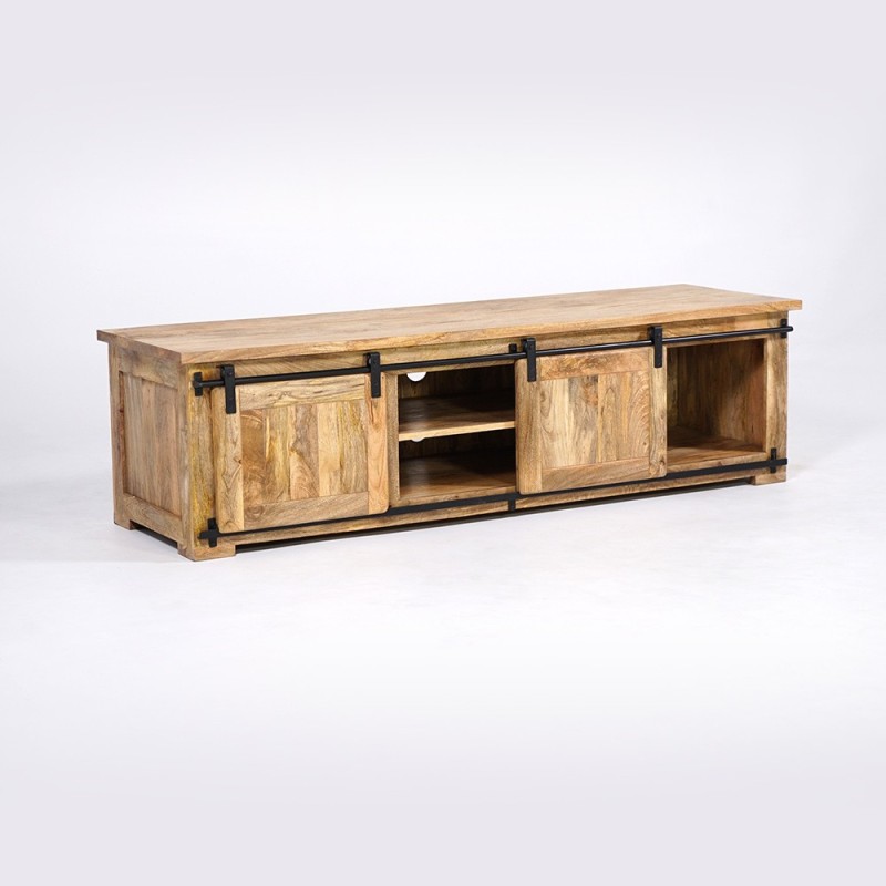 Industrielle TV-Möbel aus Holz und Metall 180 cm - Paris