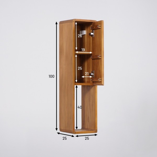 Badezimmersäule aus Teakholz - Amrita