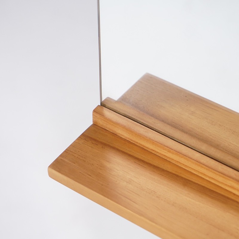 Rechteckiger Spiegel aus massivem Teakholz - Amrita