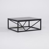 Quadratischer Couchtisch aus schwarzem Marmor - Verona