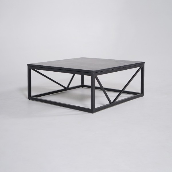 Quadratischer Couchtisch aus schwarzem Marmor - Verona
