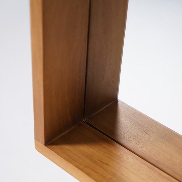 Badezimmerspiegel aus Teakholz 80 x 66 cm - Arya