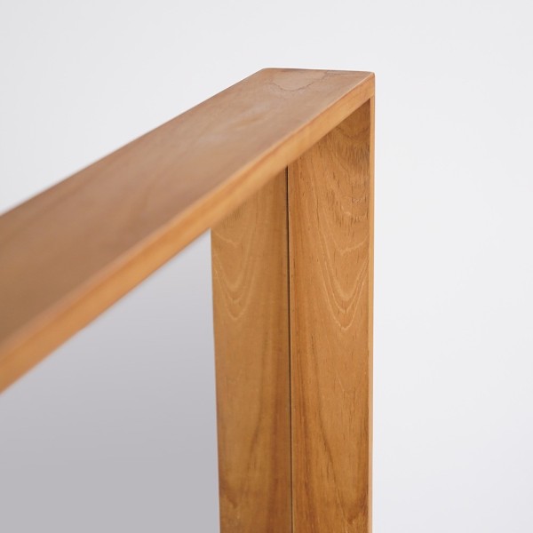 Badezimmerspiegel aus Teakholz 80 x 66 cm - Arya