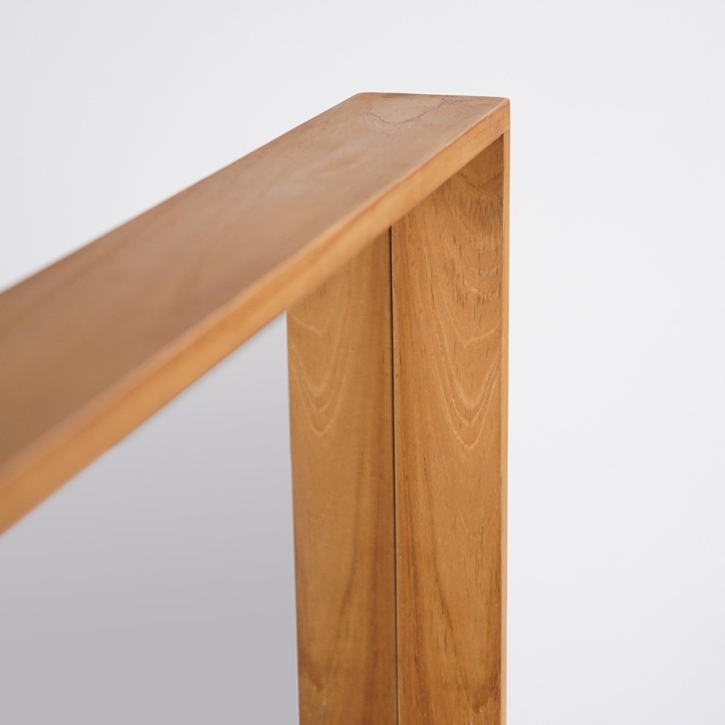 Badezimmerspiegel aus Teakholz 80 x 66 cm - Arya