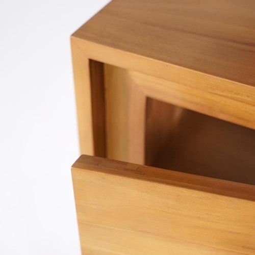 Hängendes Handwaschbecken-Möbel aus massivem Teakholz - Anjali