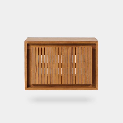 Hängendes Handwaschbecken-Möbel aus massivem Teakholz - Padang