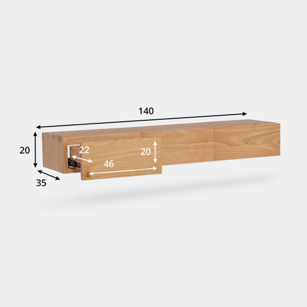 Badezimmermöbel 140 cm - Trinity