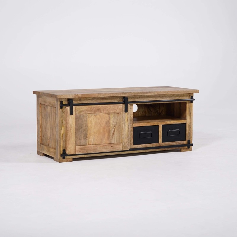 Industrielle TV-Möbel aus Holz und Metall 120 cm - Paris