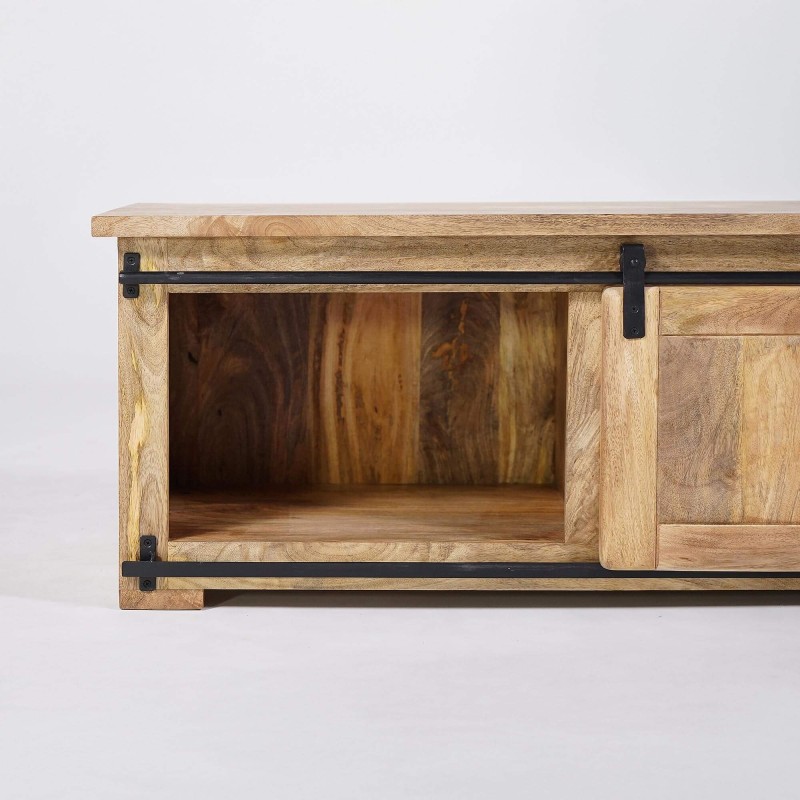 Industrielle TV-Möbel aus Holz und Metall 120 cm - Paris