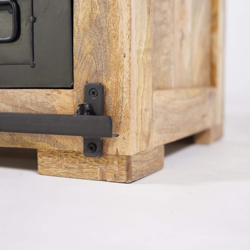 Industrielle TV-Möbel aus Holz und Metall 120 cm - Paris