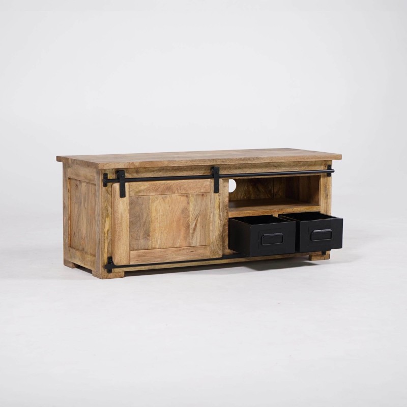 Industrielle TV-Möbel aus Holz und Metall 120 cm - Paris