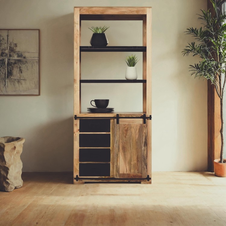Bücherregal aus Holz und Metall 90cm - Paris