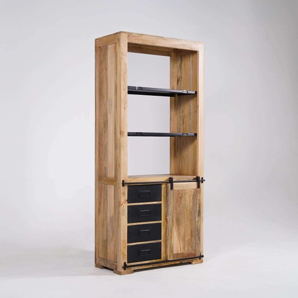 Bücherregal aus Holz und Metall 90cm - Paris