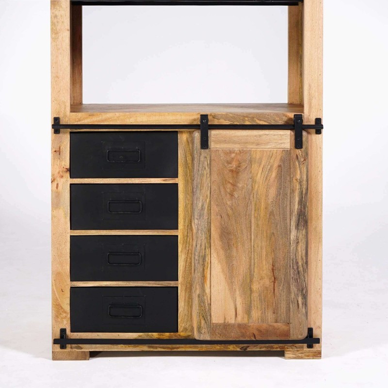 Bücherregal aus Holz und Metall 90cm - Paris