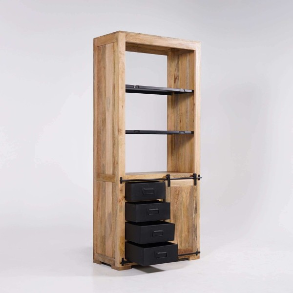 Bücherregal aus Holz und Metall 90cm - Paris