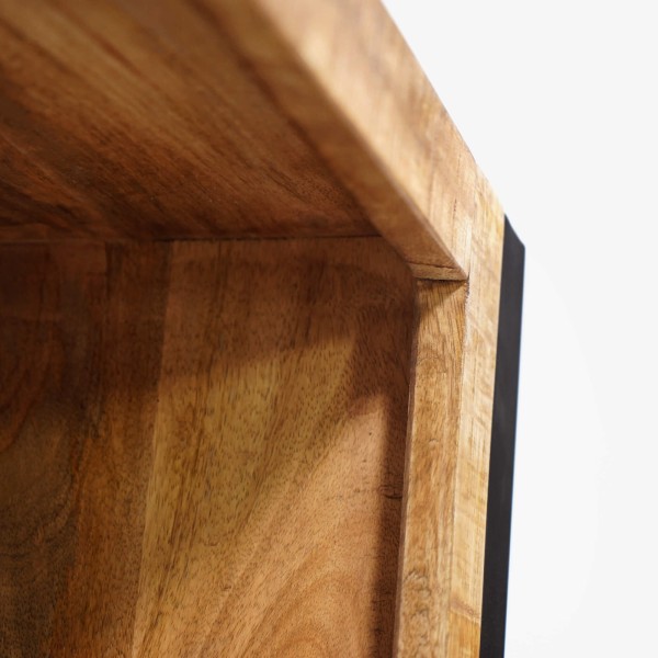 Couchtisch aus Metall und Mangoholz - Kansas