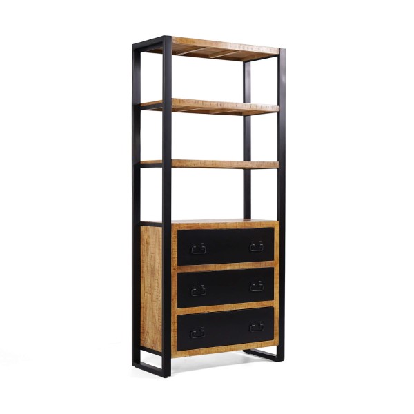 Regal aus Holz und Metall 90 cm – Kansas