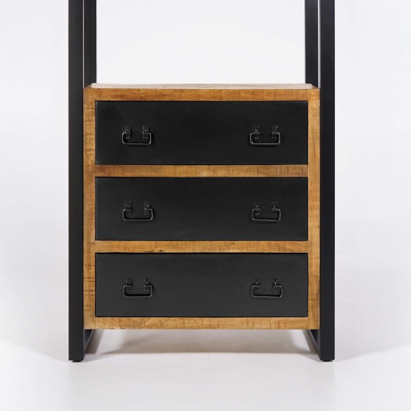 Regal aus Holz und Metall 90 cm – Kansas