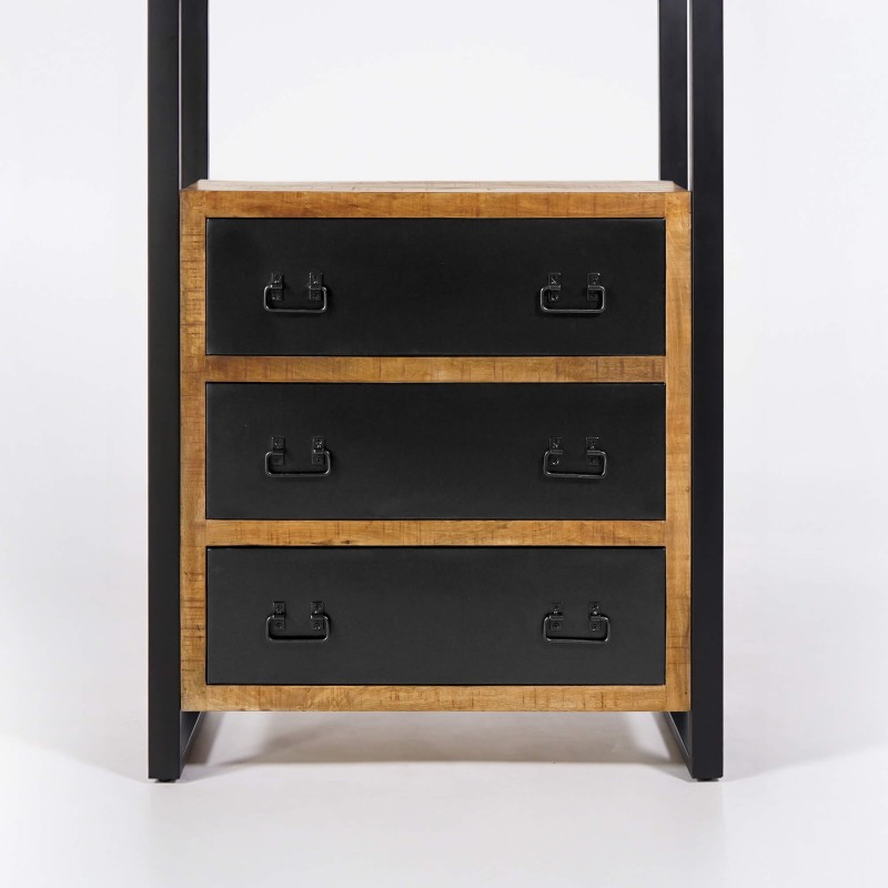 Regal aus Holz und Metall 90 cm – Kansas