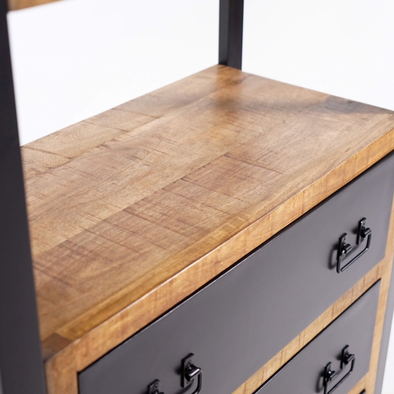 Regal aus Holz und Metall 90 cm – Kansas