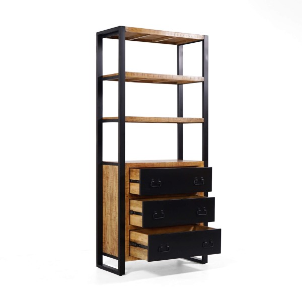 Regal aus Holz und Metall 90 cm – Kansas