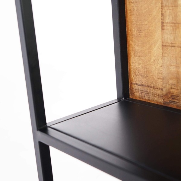 Bücherregal / Wandregal aus Metall und Naturholz 50 cm – Diane