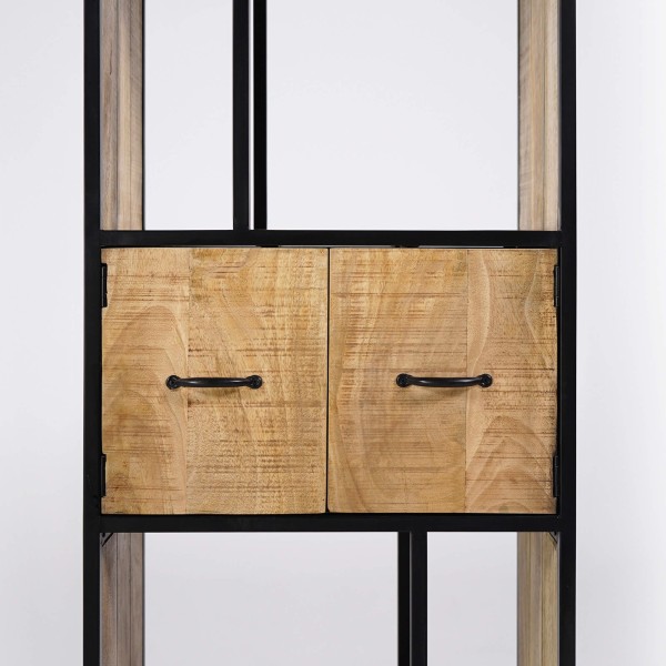 Industrielles Regal aus Massivholz 60 x 185 cm – Walter