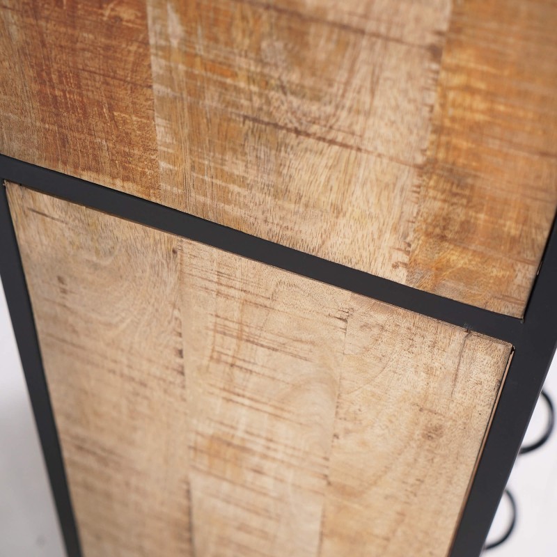 Industrielles Regal aus Massivholz 60 x 185 cm – Walter