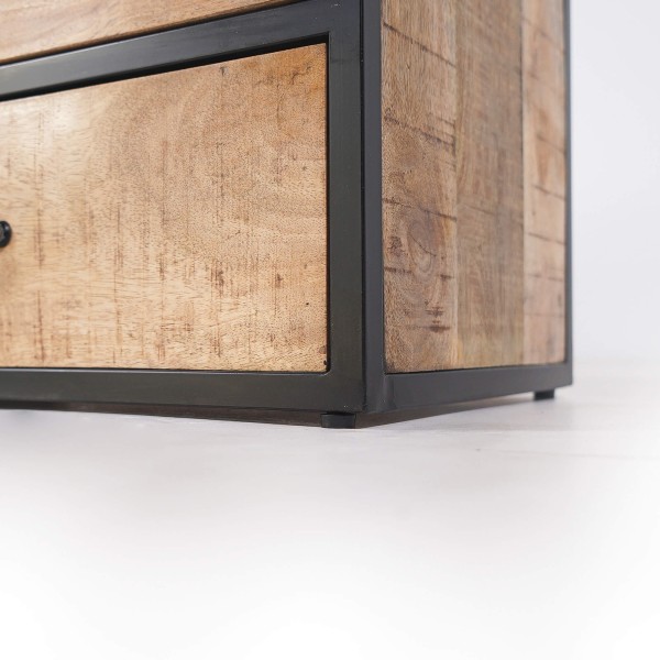 Industrielles Regal aus Massivholz 60 x 185 cm – Walter