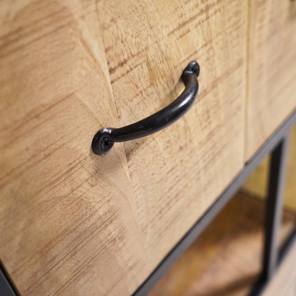 Industrielles Regal aus Massivholz 60 x 185 cm – Walter