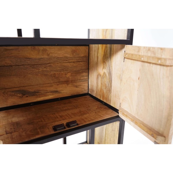 Industrielles Regal aus Massivholz 60 x 185 cm – Walter