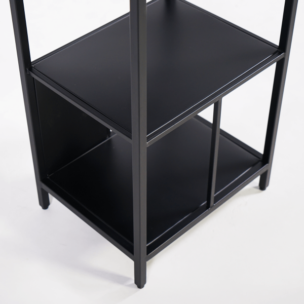 Regal aus schwarzem Metall 40 x 180 cm – New York