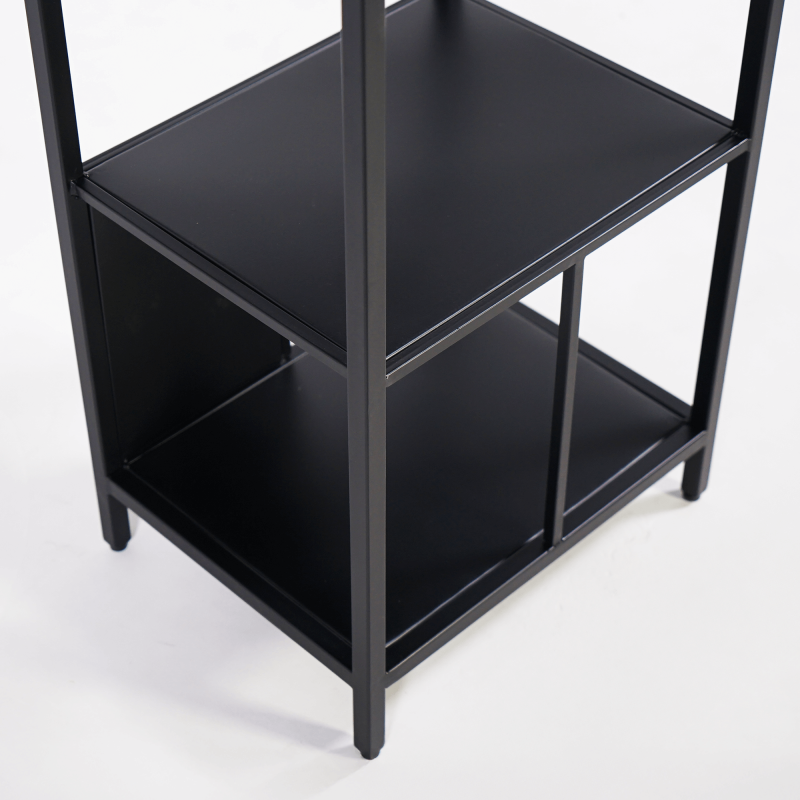 Regal aus schwarzem Metall 40 x 180 cm – New York