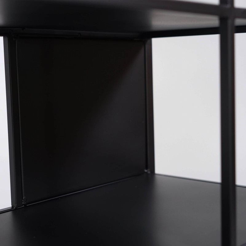 Regal aus schwarzem Metall 90 x 180 cm – New York