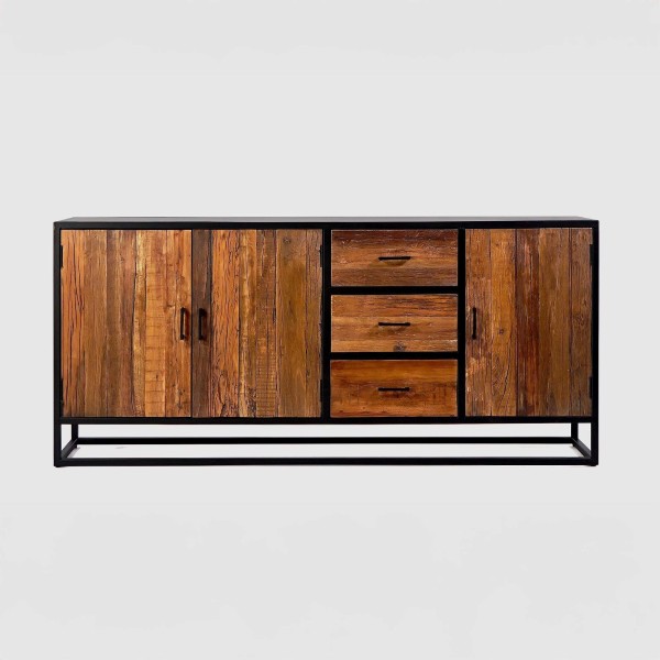 Sideboard 200 cm aus recyceltem Holz – Recycled