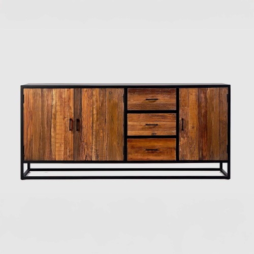 Sideboard 200 cm aus recyceltem Holz – Recycled