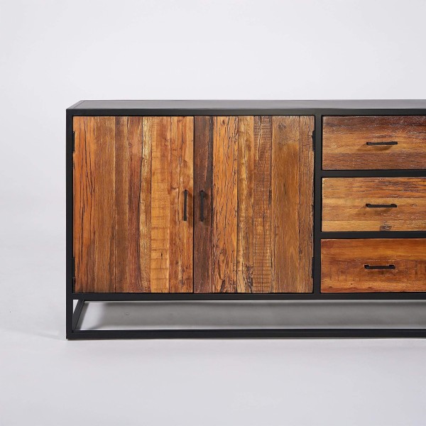 Sideboard 200 cm aus recyceltem Holz – Recycled