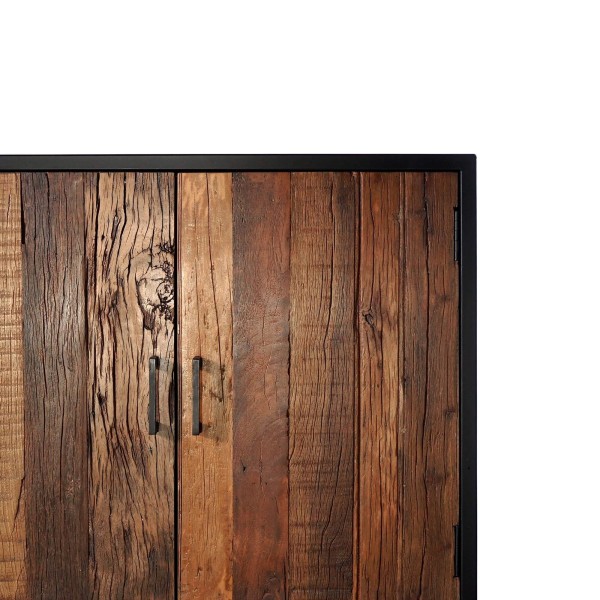 Hohes Sideboard 90 cm aus recyceltem Holz – Recycled