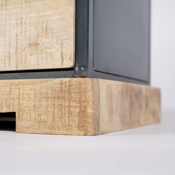 TV-Möbel 150 cm aus Massivholz und Metall - Cambridge